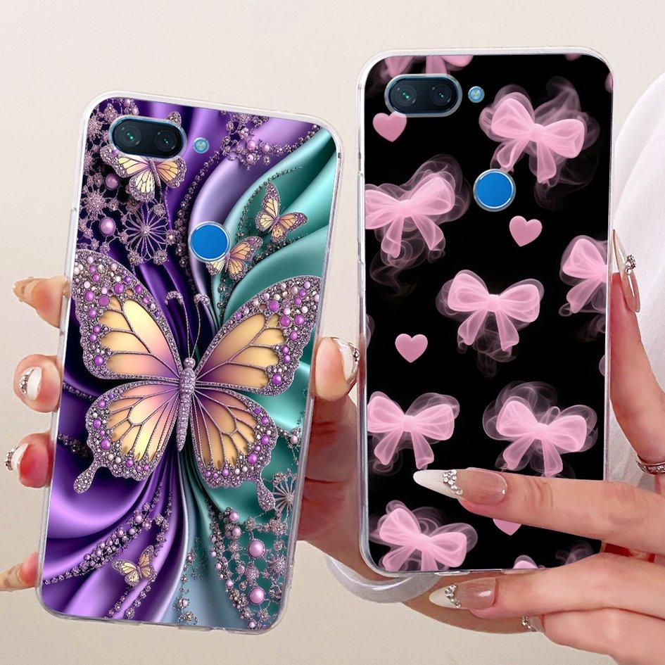 Für Xiaomi Mi 8 Lite Hülle Beliebte Blume Weiche Klare Silikon Schutzhülle Für Xiaomi Mi 8 SE Funda Mi8 Pro Mi8Lite TPU Hülle