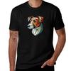 Jack Russel Terrier Dog Geometric Art, Pop Art, Polygonal Illustration T-Shirt Mens Graphic T Shirts T-Shirt
