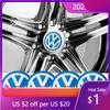 New Hot 2025 New B5 VW For Volkswagen 4Pcs Black/Blue Car Emblem Wheel Hub Center Stickers Accessories For Volkswagen Lavida