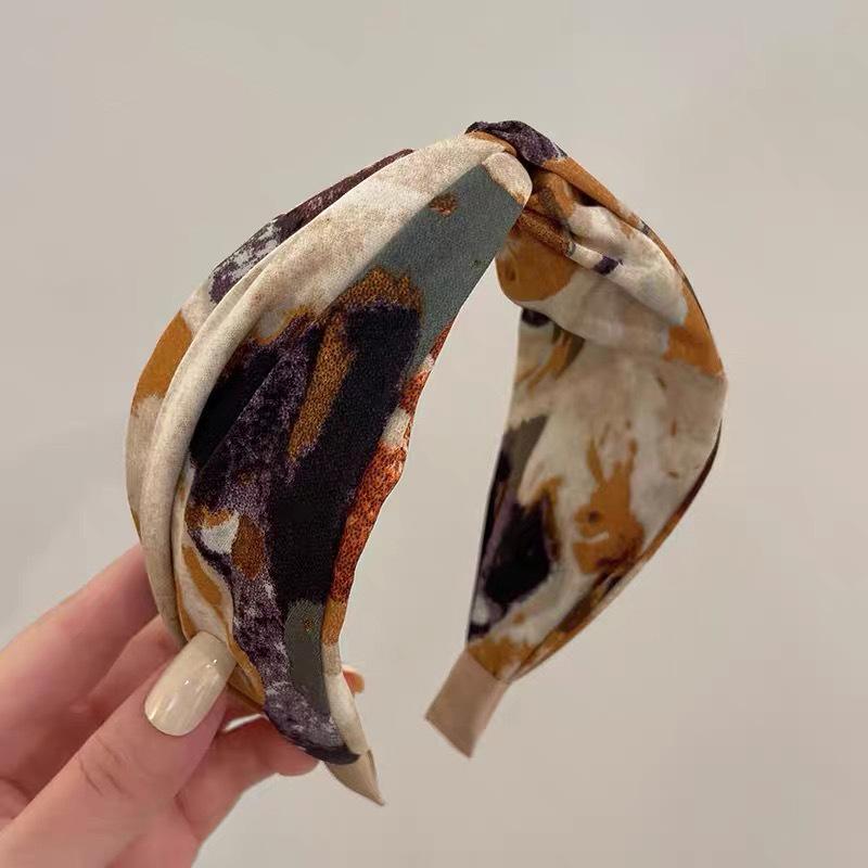 Red headband for women, wide-brimmed, hair-pressing, face-washing headband, high-end, stylish, fashionable headwear, hairpin headband