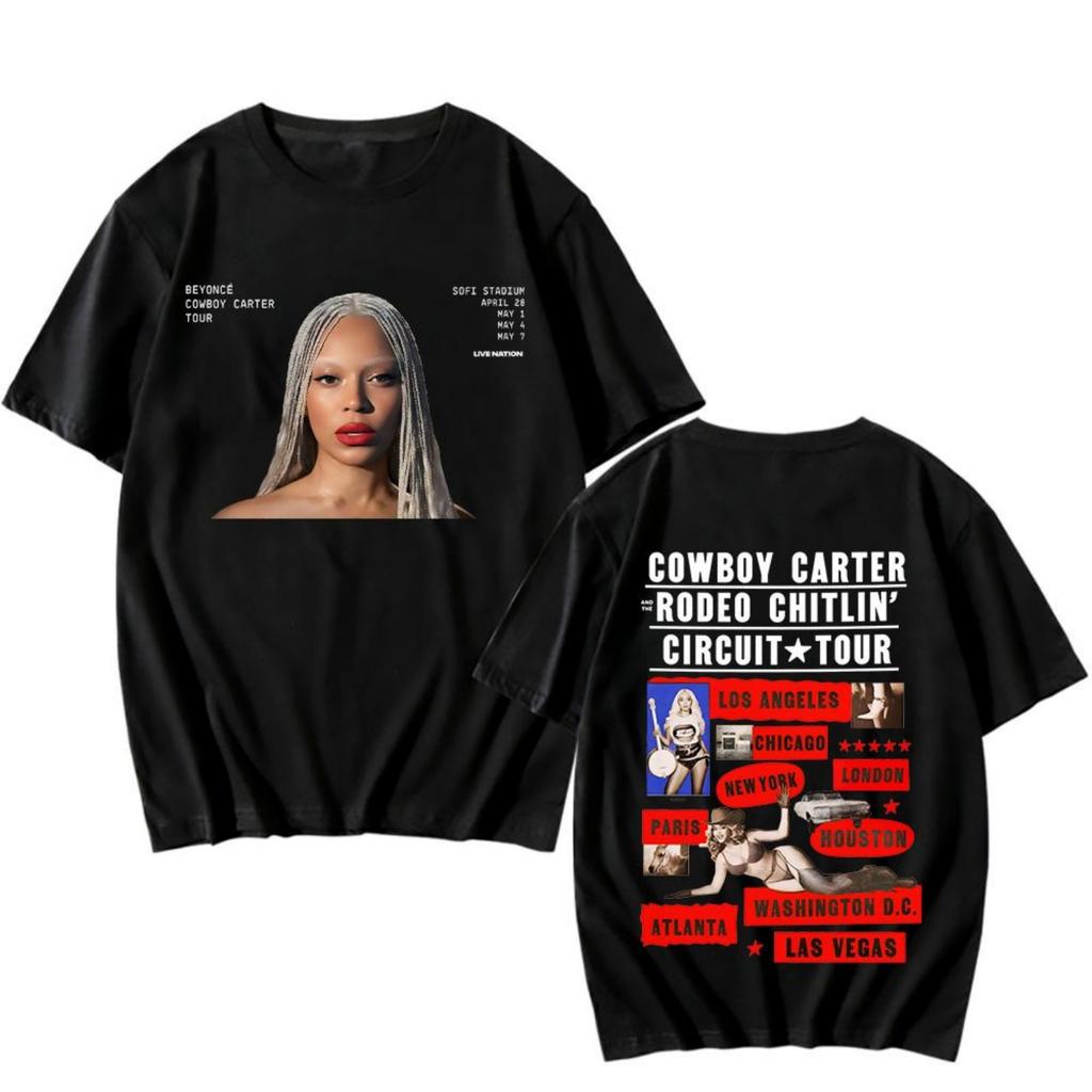 Beyoncé Cowboy Carter Tour 2025 TShirts Men_women Clothing Retro Harajuku High Quality Clothes Cotton Loose Top Fashion New Tees