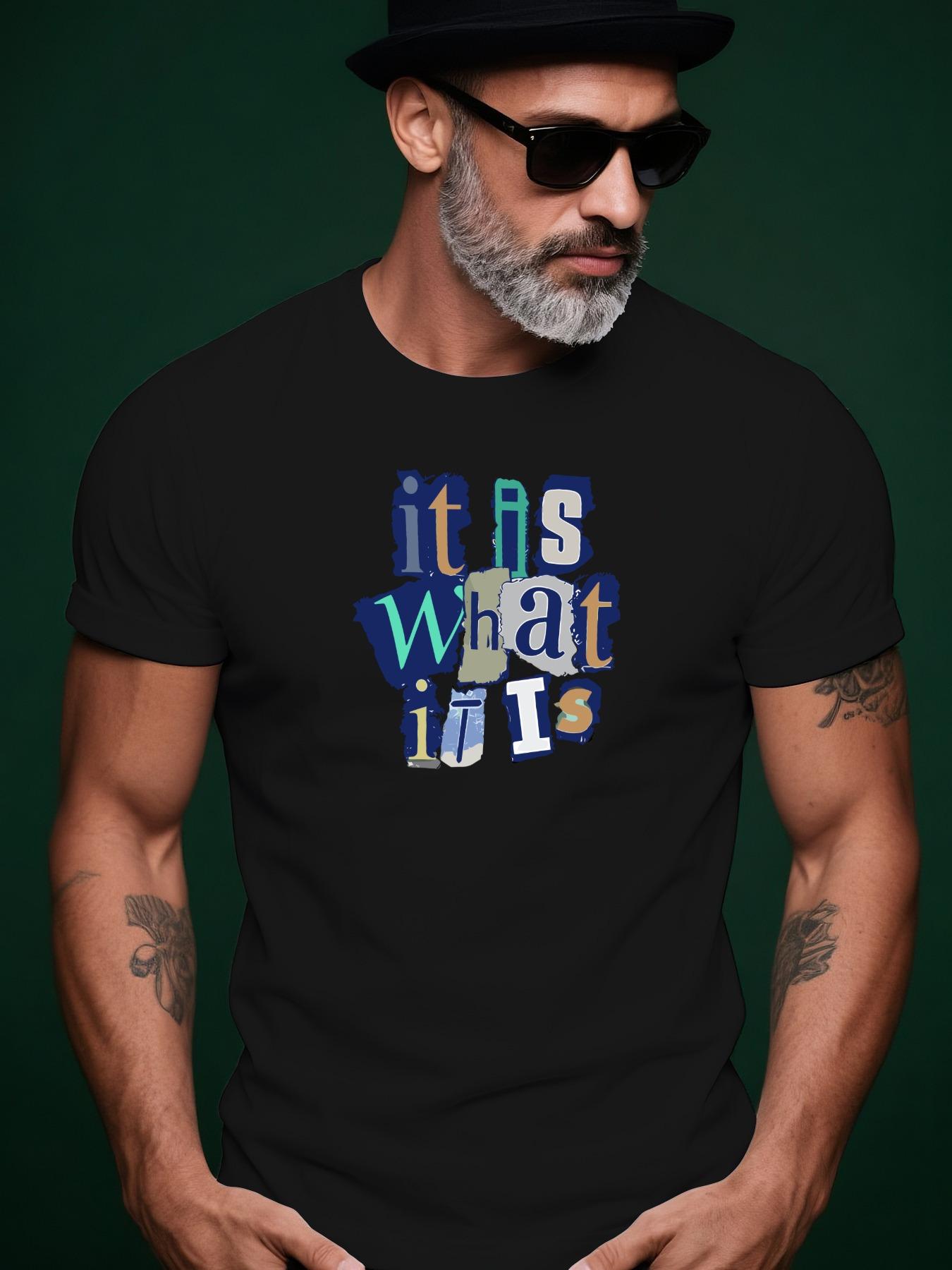 Short Sleeve Graphic Tshirt - It Is What It Is Colorful... S