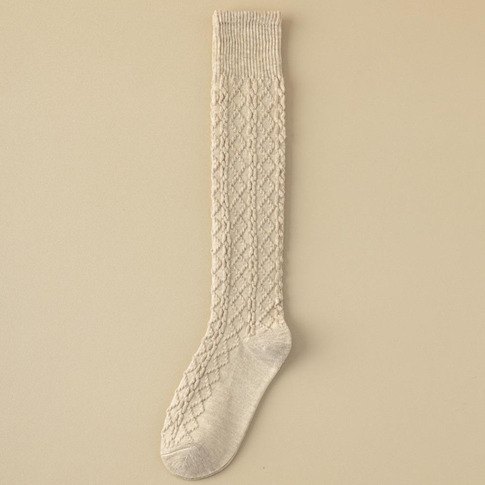 Varme knestrømper ensfarget retro sokker koreansk stil damestrømper jenter