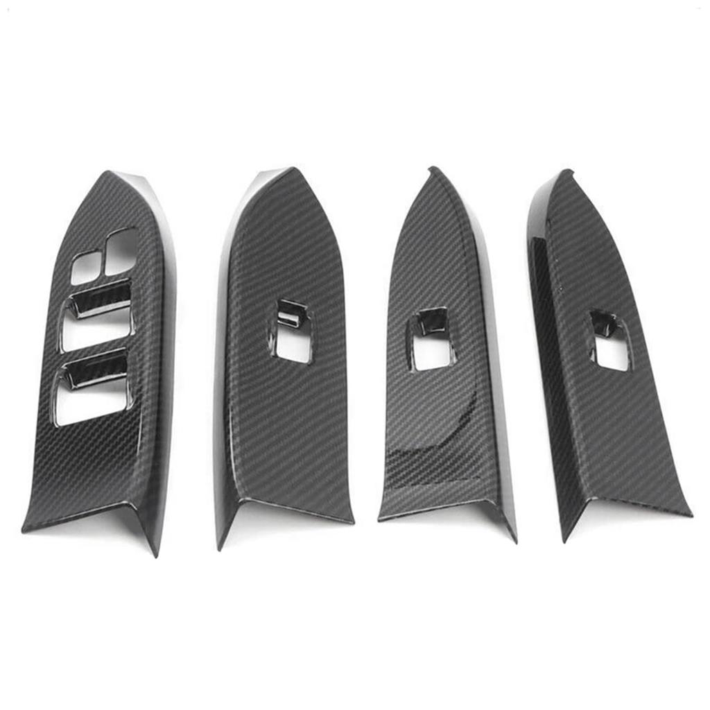 Compatible with Mitsubishi Pajero 2007-2019 Car Interior Window Lift Switch Button Panel Cover Trim Frame Accessories Decoration