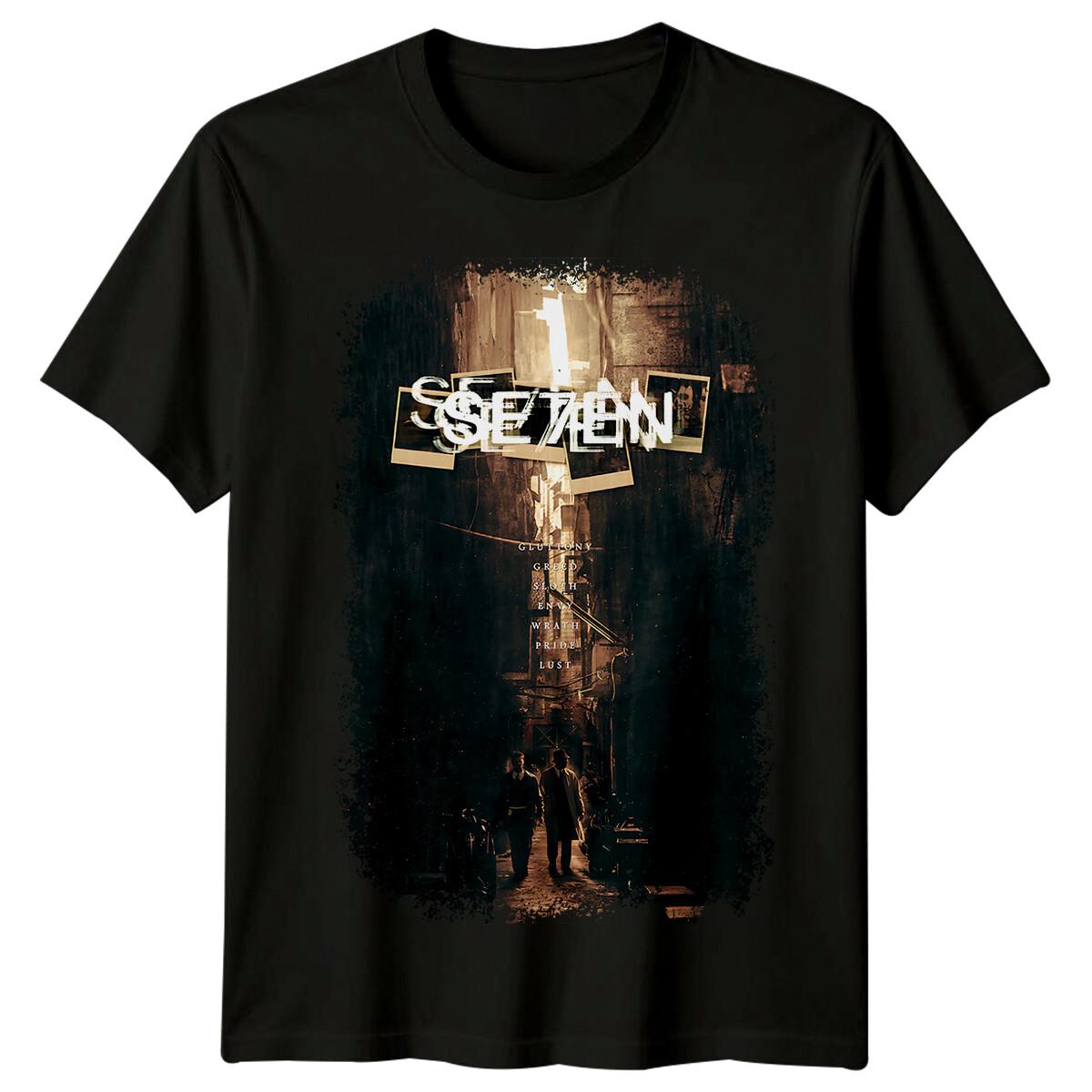 

Se7en (1995) Movie Poster Inspired 100% Cotton T-shirt Mens Tees Top Retro Classic Film Graphic Tee Unisex S