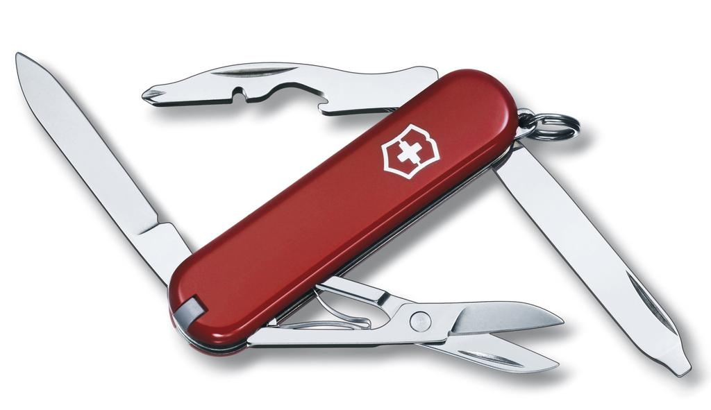 VICTORINOX Rambler Swiss Army Knife Multifunksjonell Knife Camping Outdoor Magnetic Phillips skrutrekker med saks Sveitsisk laget med 10 funksjoner