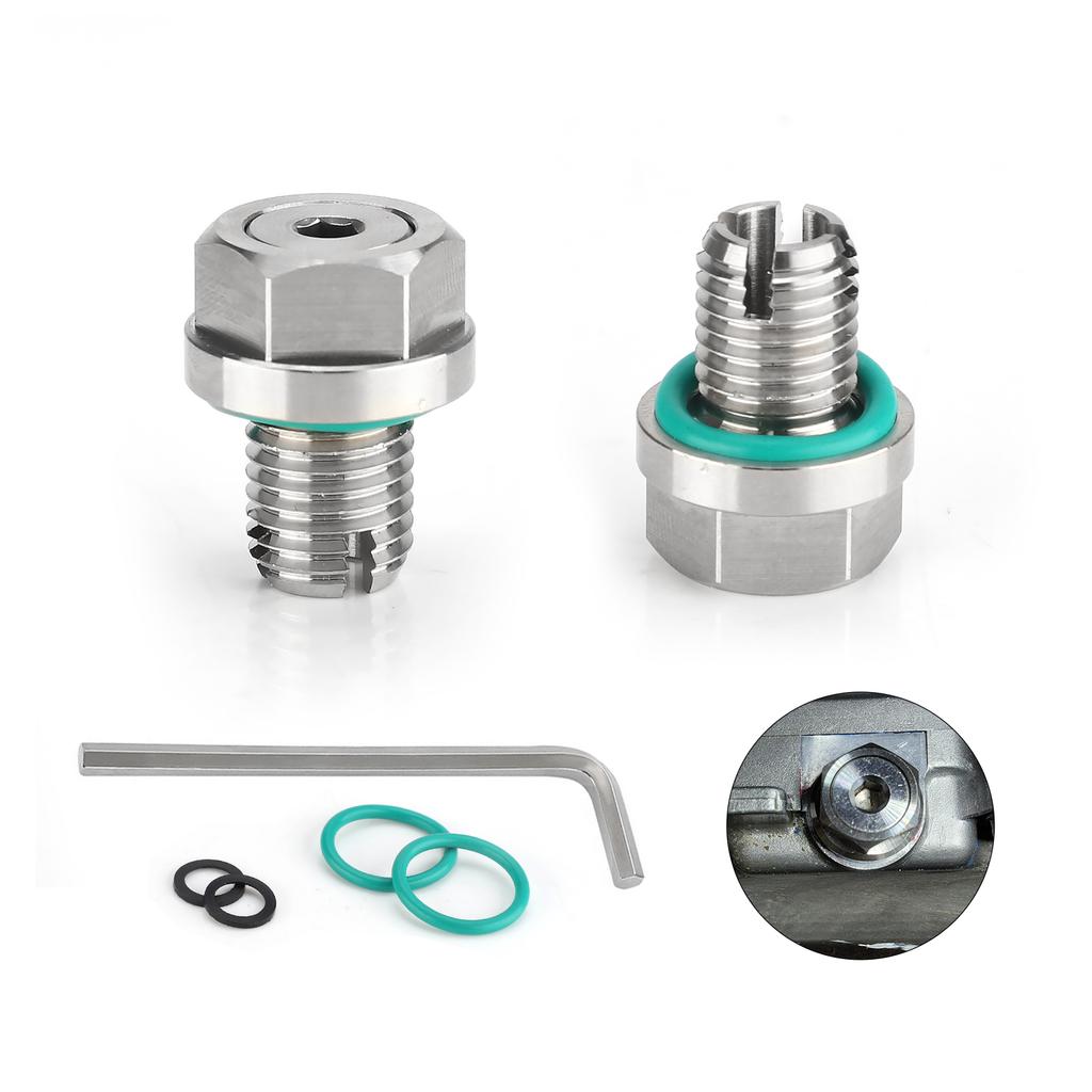 Übergröße piggyback Öl ablassschraube M12.1-1.25/1.5/1.75x 15mm Edelstahl Selbstschneidend Ölwanne Gewinde Reparatur Kit mit O-Ring