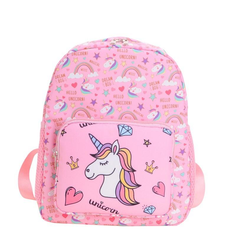 Childrens Unicorn Bag Nylon Backpack Printed Student Cartoon Backpack Cute