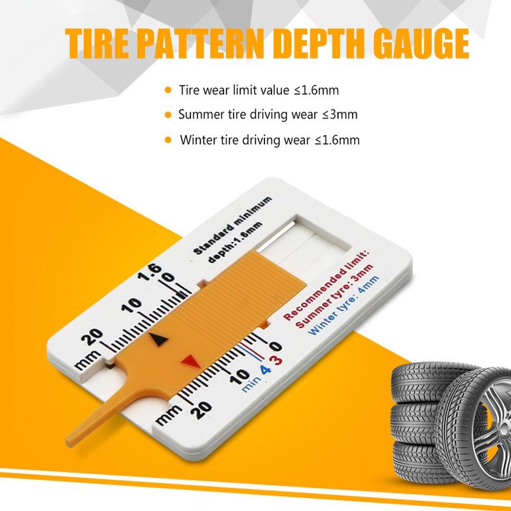 Car Tyre Tire Tread Depth Gauge Meter 0-20MM Vernier Depth Caliper Tire Tread Depth Ruler Motorcycle Trailer Van Measurer Tool