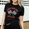 Horse Shoe Bend Auto Club Vintage Print Cotton ShortSleeve TShirt for Car Enthusiasts T Shirt Unisexs Clothing Unisexs T Shirt