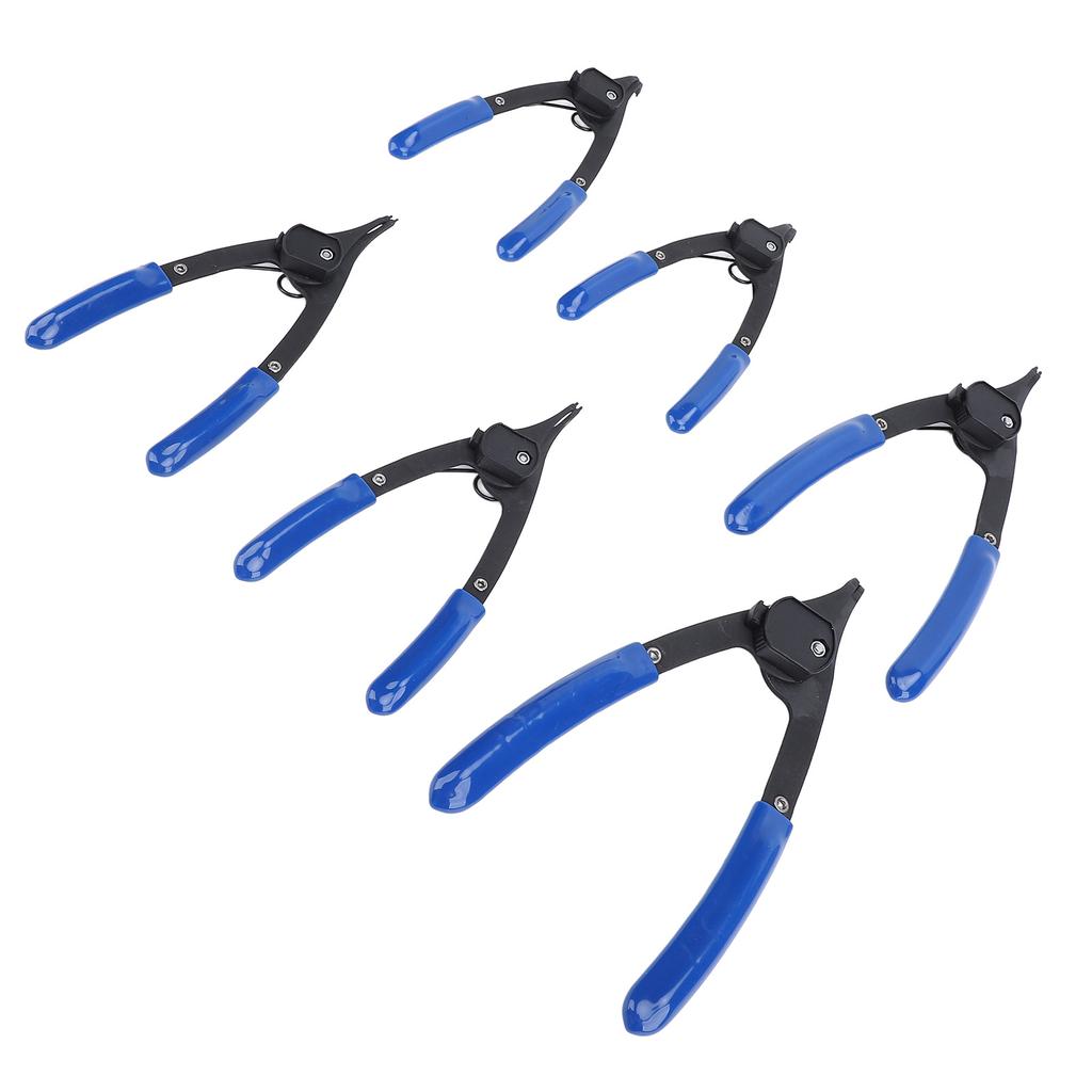 6PCS Snap Ring Pliers Set 6in 8in Metal Adjustable Internal External Retaining Ring Pliers for