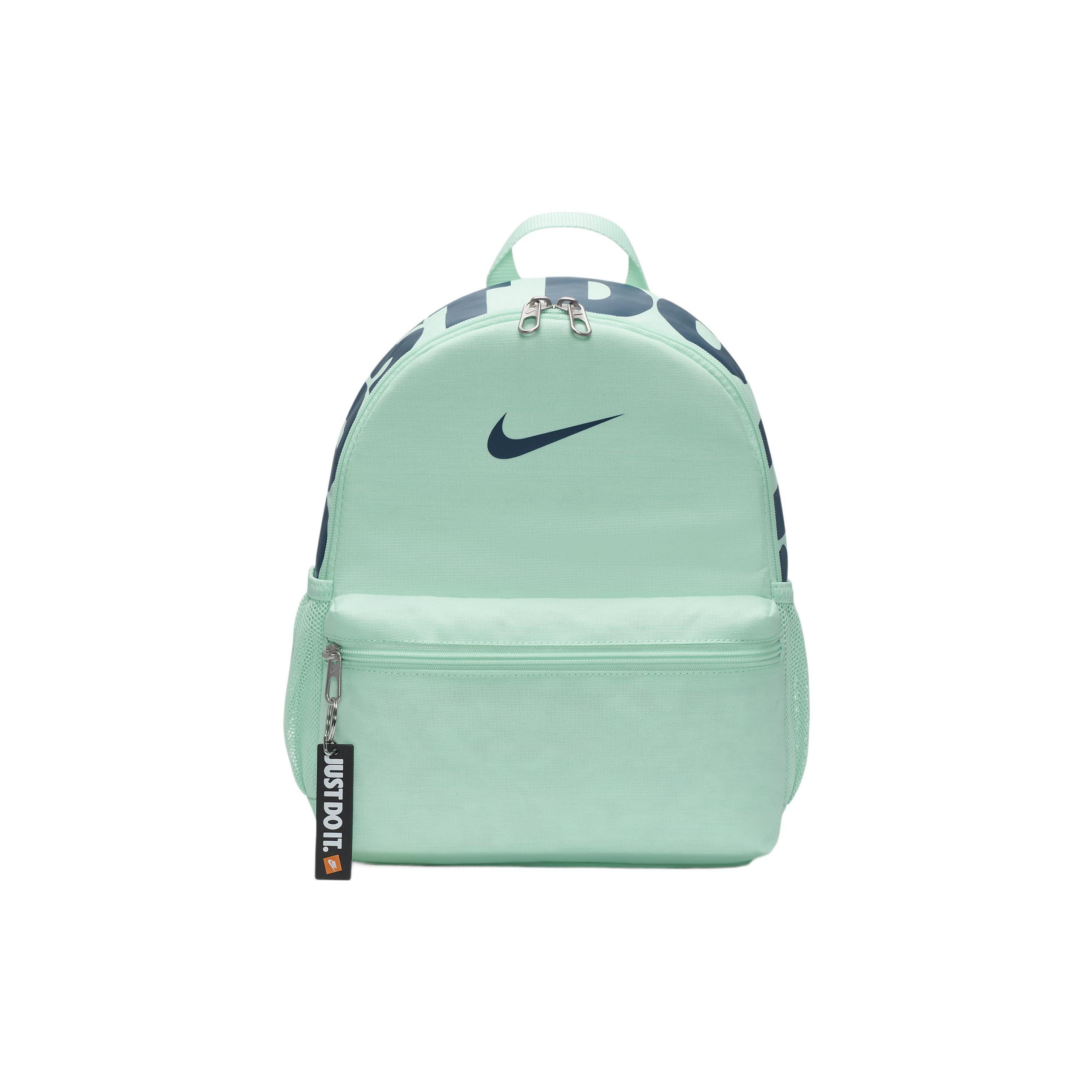 

Nike Solid Color Casual Sports Zipper Backpack Women Backpacks Mint-Green BA5559-380 Mini