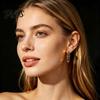 Vintage Metal Texture Skull Earrings 2Pcs Skeleton for Women, Gothic Alloy Drop Earrings, Hypoallergenic Punk Dark Aesthetic Fashion Jewelry