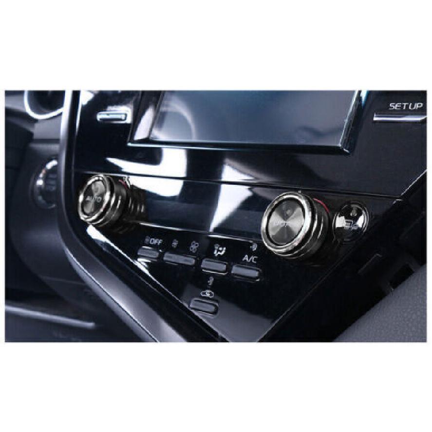 Black Alloy For Toyota Camry 2018- Cover Trim AC Switch Knob Center Console