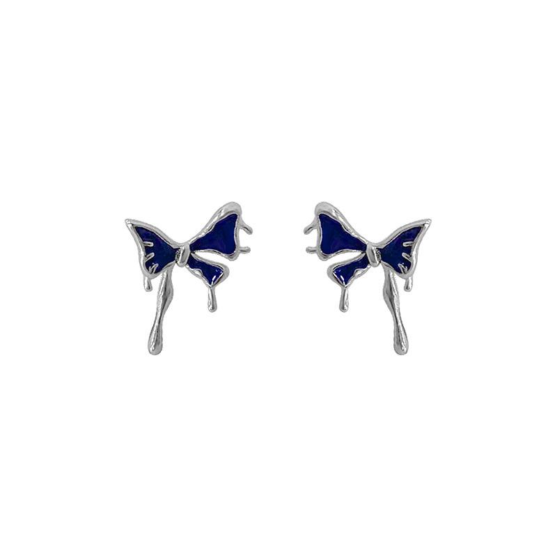 Liquid Butterfly Earrings for Women's Earrings Niche Design New Light Luxury