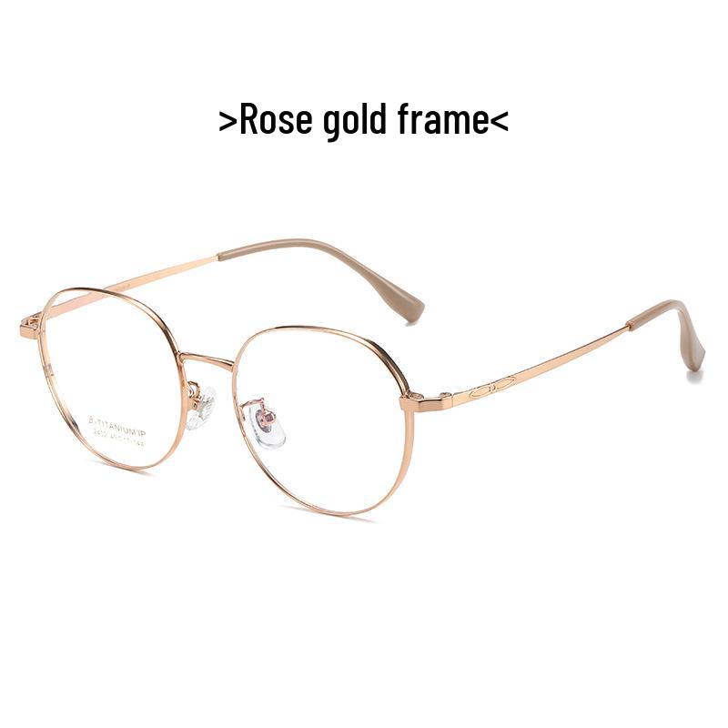2023 Summer Ultra-Light Round Titanium Glasses with Thick Wide Rim for Myopia & Blue Light Protection - Style 2402