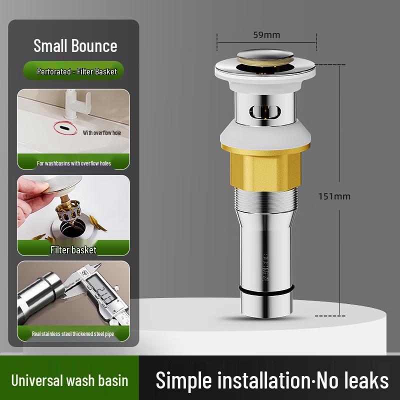 Shuopu Stainless Steel Pop-Up Sink Drainer Set