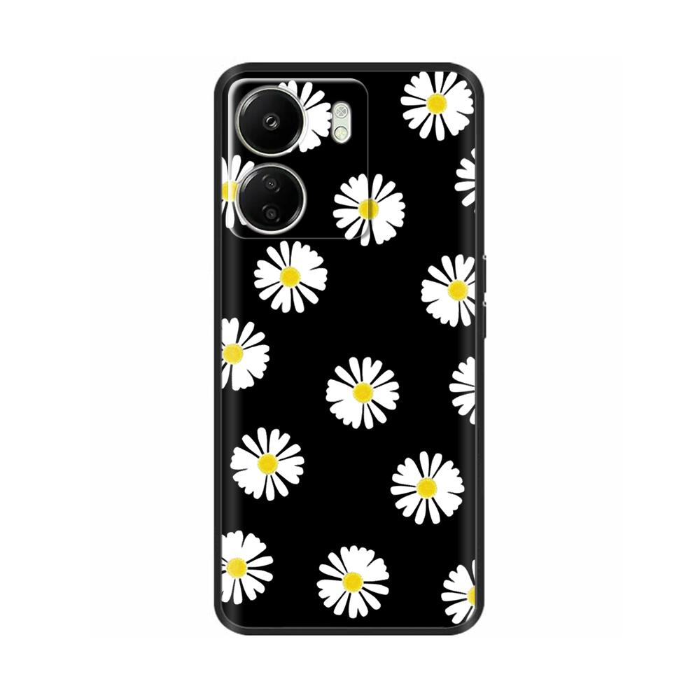 For Xiaomi Poco C65 Case Cute Luxury Painted Back Cover Soft Black Silicone Phone Case For Xiaomi Poco C65 PocoC65 Fundas Bumper