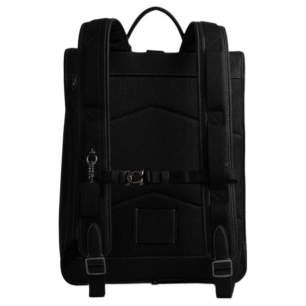 New COACH Leather Backpack Men's Black CJ834-BLK