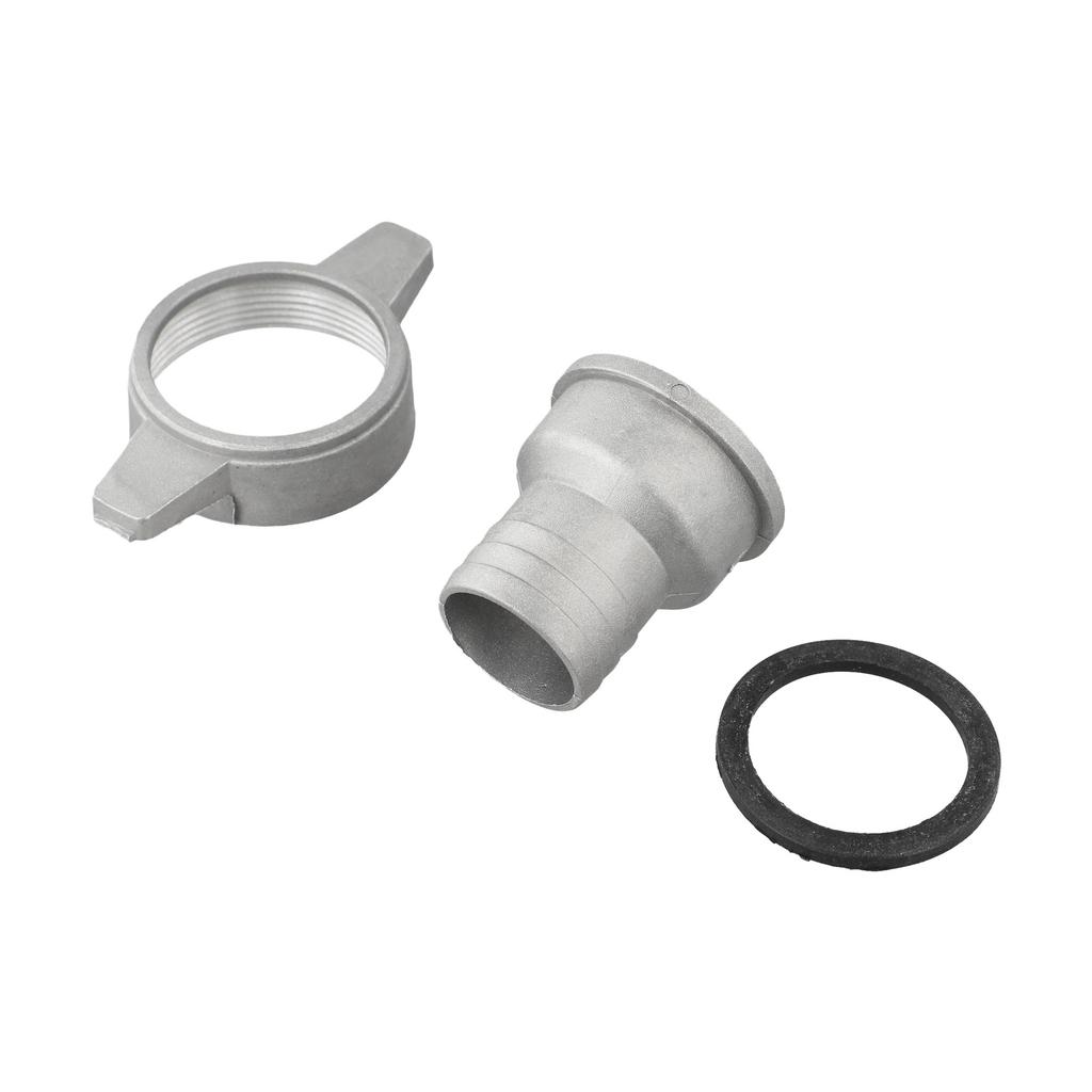 Aluminum Water Pump Pipe Connector with Rubber Gasket Providing Secure Fit and Leak Resistance for Various Pipe Sizes