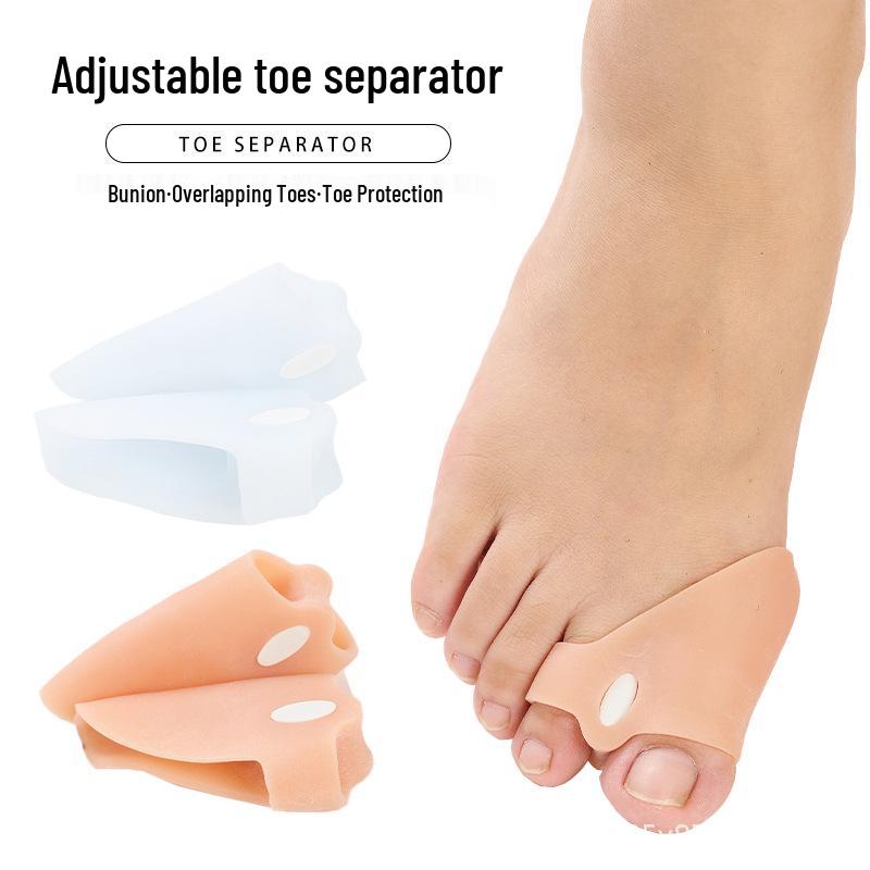 Adjustable Silicone Toe Separator & Corrector for Overlapping and Big Toe Alignment