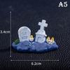 Cute Halloween Micro Landscape Miniature Figurines Resin Craft Mini Fairy Garden Ornaments Cute Pumpkin Ghost Decoration