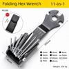 11-in-1 Bicycle Repair Tool Folding Multi Function Multi Repair Tool Kit Carbon steel Screwdrivers Multi-Function Tool Set
