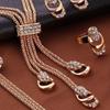 Luxury Suit Jewelry Necklace Exaggerated Bracelet Chain Ring Bracelet Jewelry Set  For Women