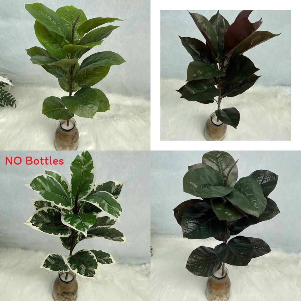 Realistic Artificial Plant Single Stem 15 Leaf Foliage Home Wedding Office Decor