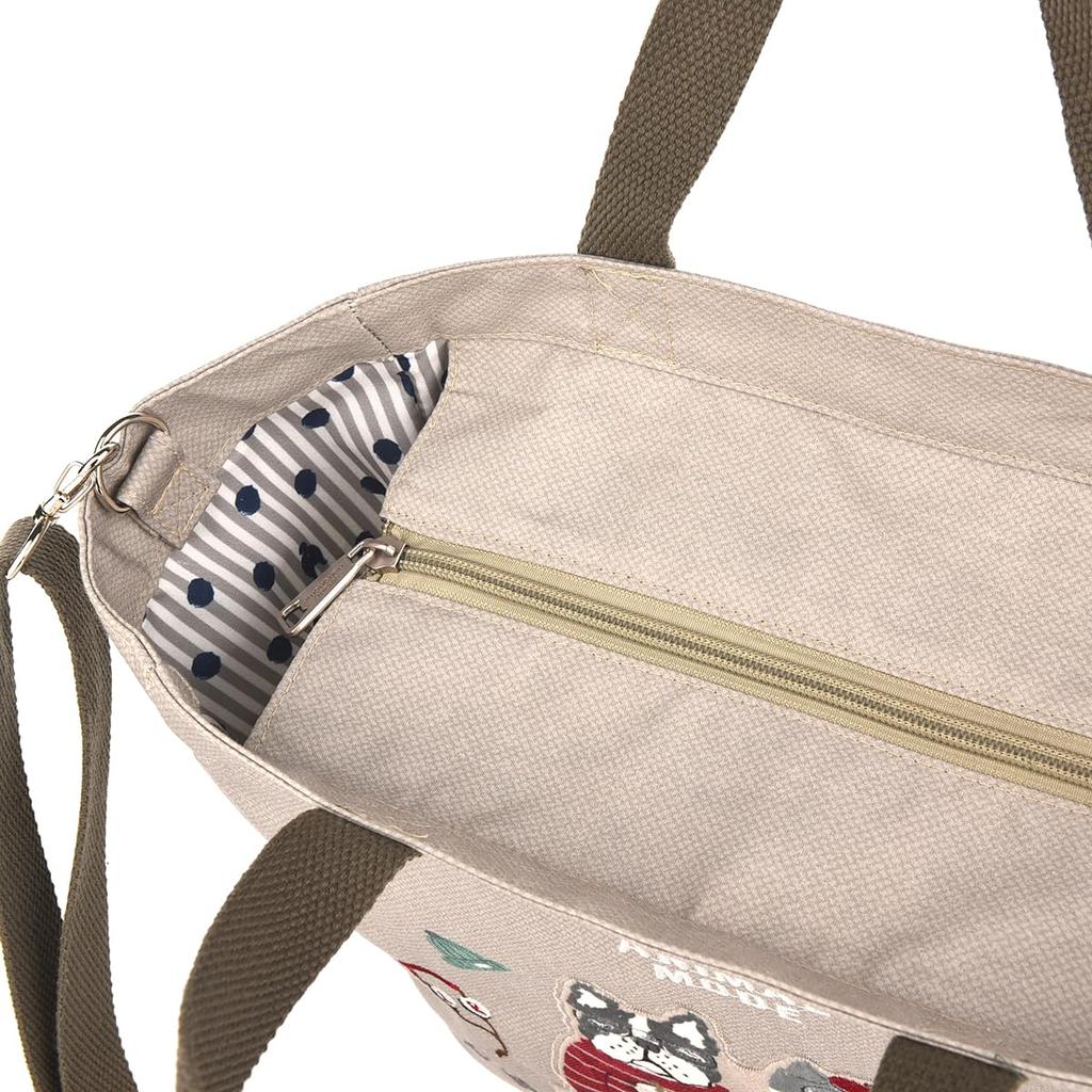Kusguru Japan Animal Mode 2-Way Shoulder Tote Bag, Women's, 258530, Beige