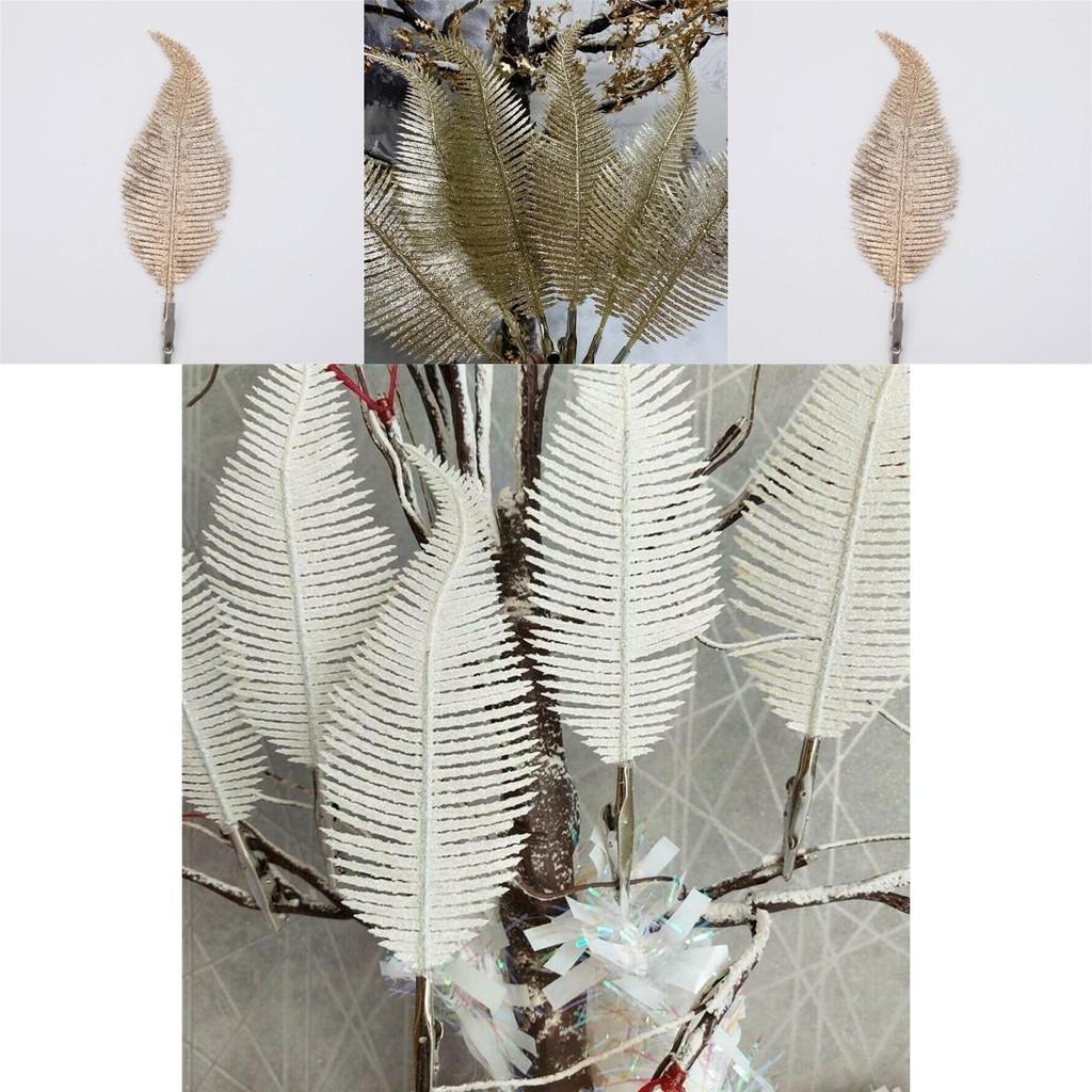 Elegant Clip On Feather Glitter Baubles For Stunning Christmas Tree Decor