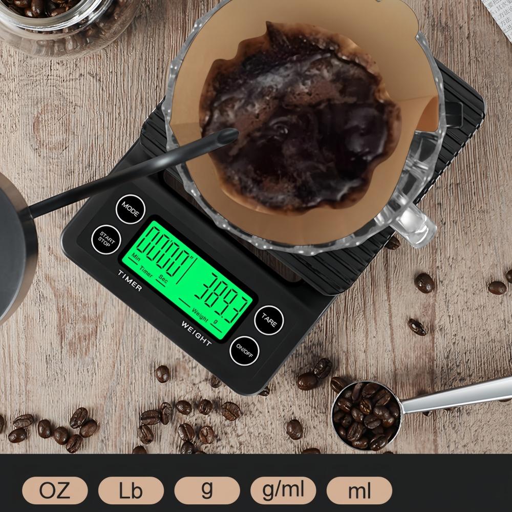 Coffee Scale Kitchen Scale High-precision Timeable Electronic Scale Silicone Pad Multiple Units Baking Home Kitchen Tool5Kg/0.1g