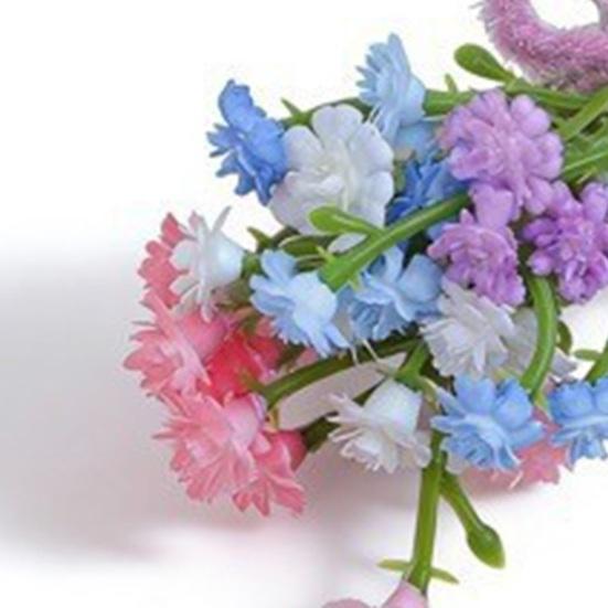Girl Hairpin Flocking Simulated Gypsophila Bouquet Bow Shape Hair Clip Side Bangs Hair Pin Versatile Hair Accessory