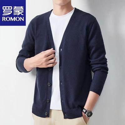 Men's V-Neck Long Sleeve Cardigan Sweater