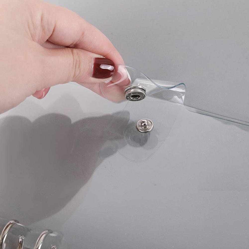 1PC Travel Ledger Seal Punch Card Notebook Transparent Loose-Leaf Pvc Shell Ledger