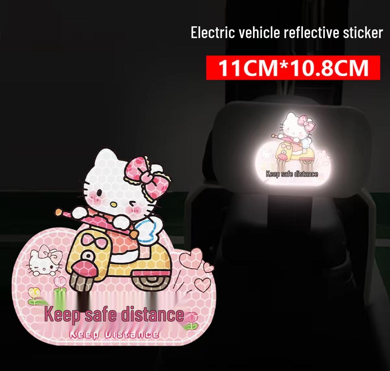 

Светоотражающая наклейка на автомобиль Куроми и Китти: Мультяшная накладка для защиты от царапин