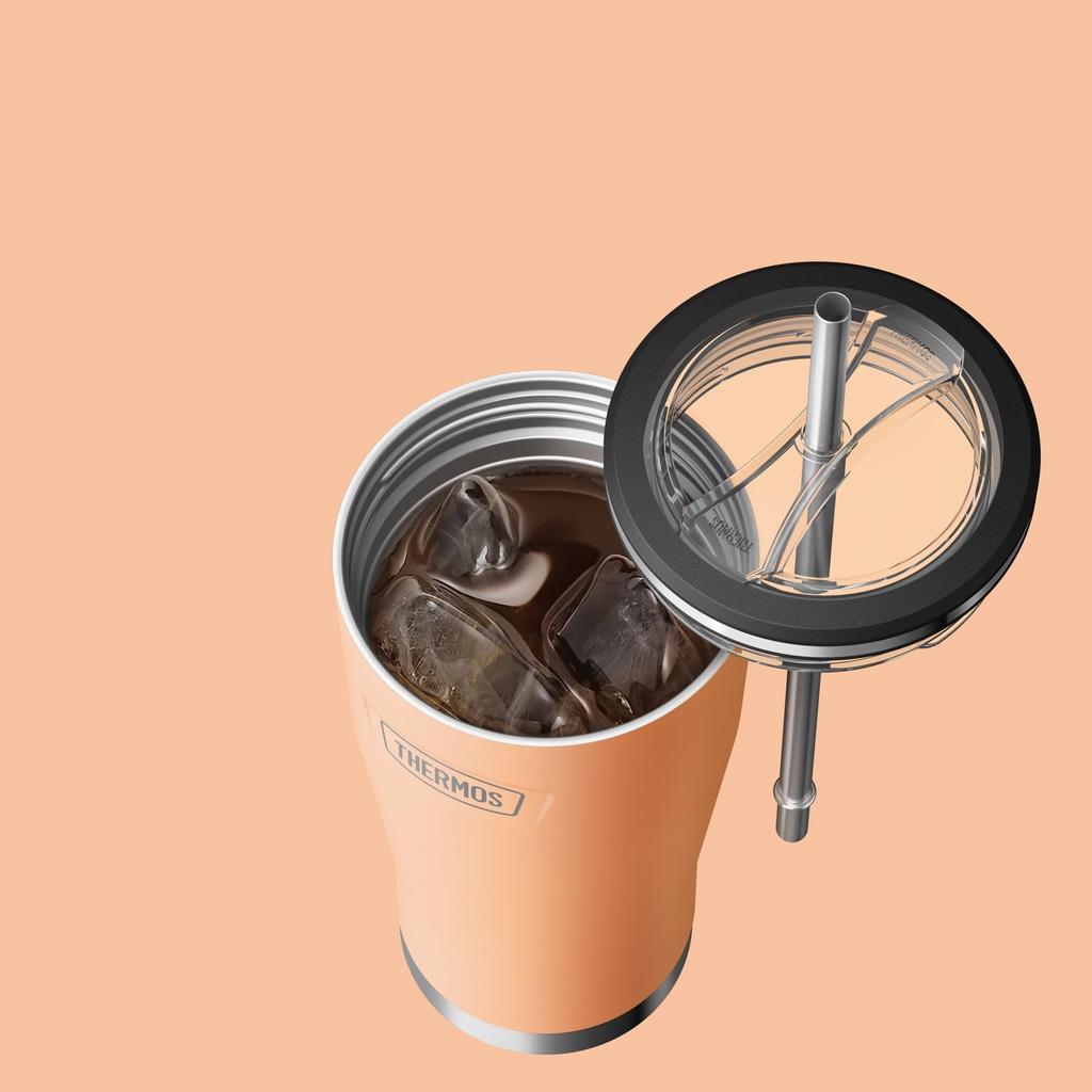 Thermos Straw Cold Insulation MEL [ICON SERIES] Tumbler, 710ml, Only, Melon, ASTB-710