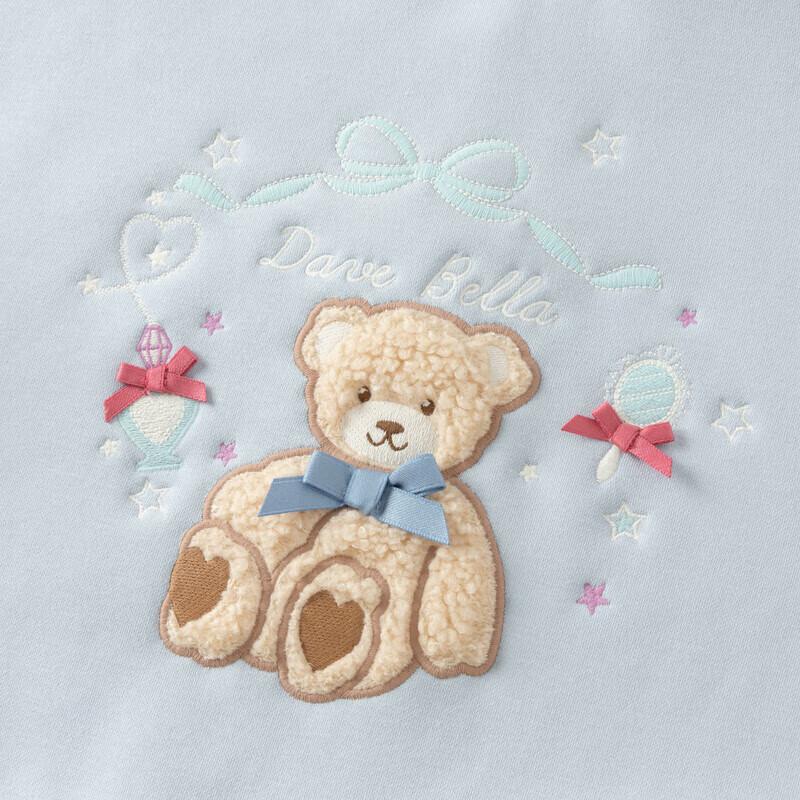 DAVE & BELLA Girls' Faux Two-Piece Cartoon Mock Neck Sweatshirt