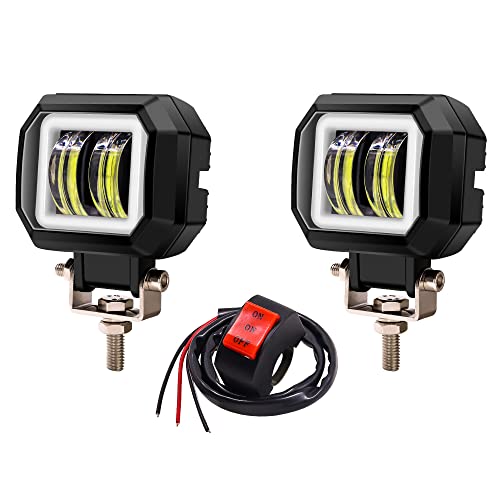 

X-STYLE 20W Motorcycle Fog Lamp, 2 Colors, White, Blue, LED Work Light, Work Light, Square синий