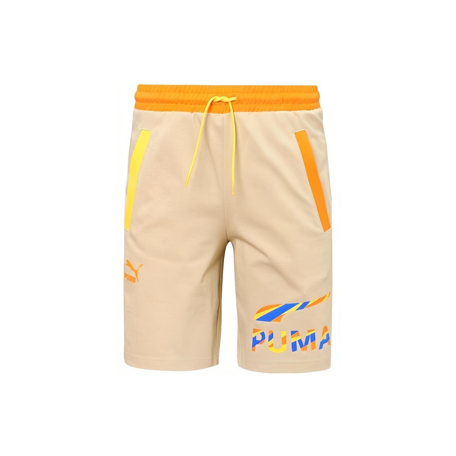PUMA Logo Sporty Shorts Tan Men s 535013-12 XL