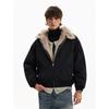 Blaexit Faux Mink Fur Collar Harrington Jacket Men's Thickened Winter Down Cotton Short Coat