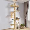 Floor To Ceiling Cat Tree, 6 Tier Adjustable Cat Tower with 7 Sisal Posts for Indoor Cats