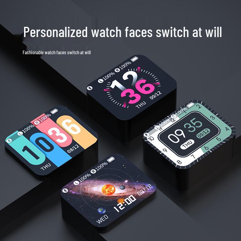 NewC11 TWS Smart Color Screen Bluetooth Earbuds with ANC+ENC Noise Cancelling, Touch Control, and Long Battery Life.