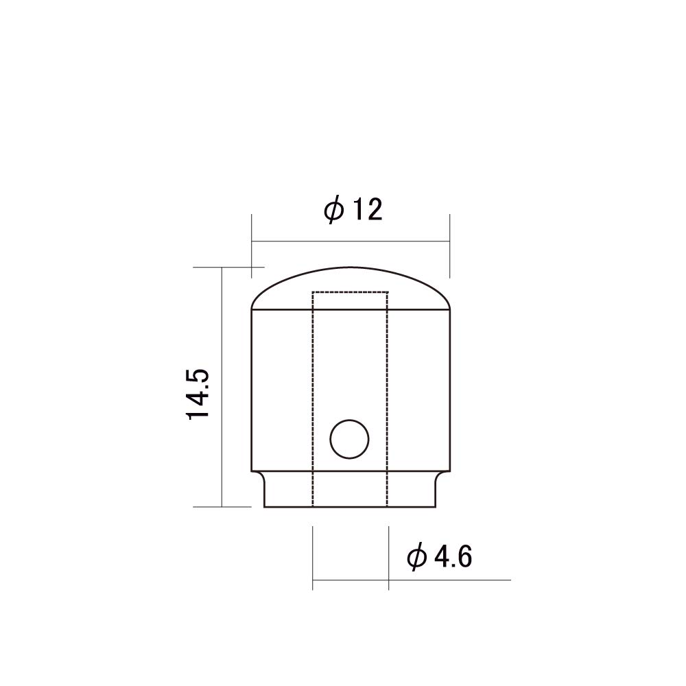 Goldo Lever Switch Metal Knob x Screw Mount Chrome KBGSC 12mm 14.5mm