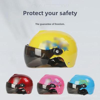 Unisex Four-Season Electric Scooter Helmet for Kids: Cute Summer Half Helmet