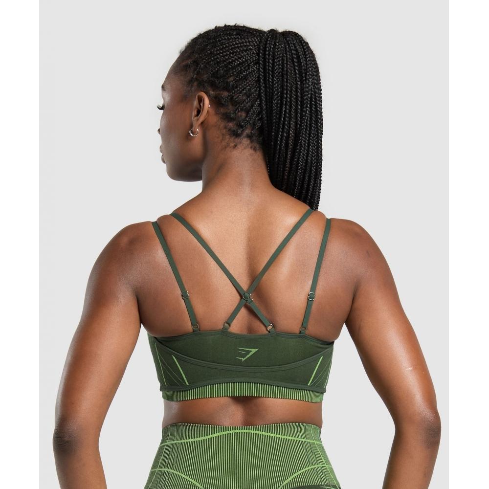 Gymshark Apex Seamless Strappy Sports Bra Trail Green Energy Gelato Green B3b3k Ec4y
