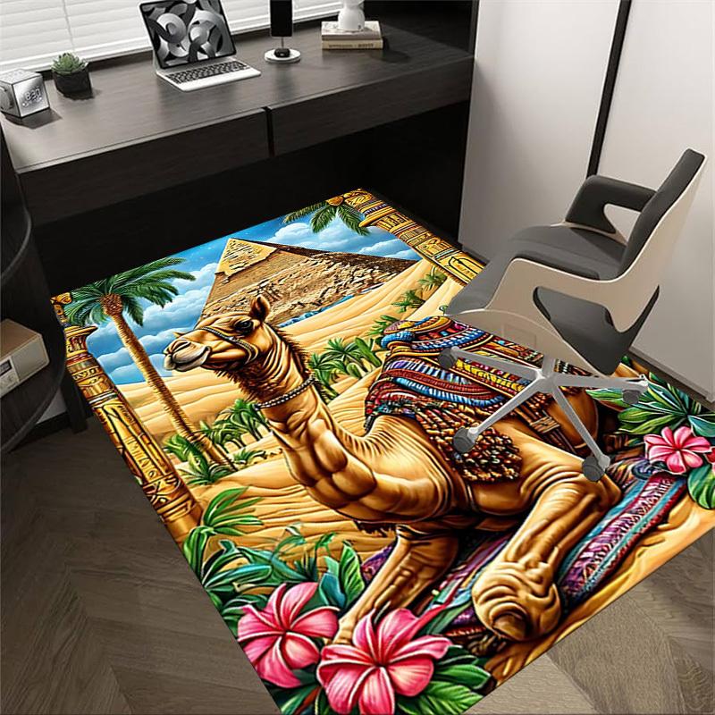 1PC camel pyramid Extra Large Non Slip Floor carpet, Office, family, bedroom Large Area Rug Indoor Rugs, Vibrant Colors