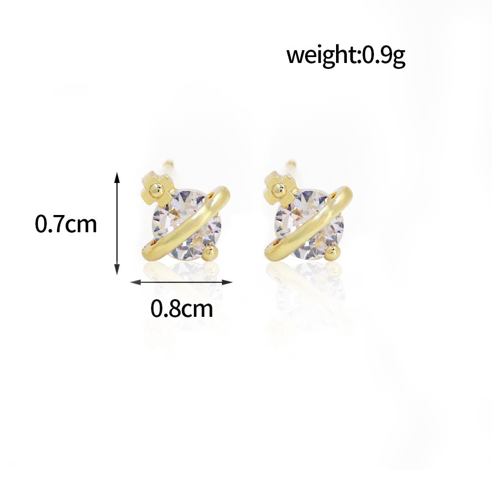 4 Piezas/Set Pendientes Anime Oosaki Nana de Presión Punk Cristal Saturno Piercing Pendientes Set para Mujeres Joyería