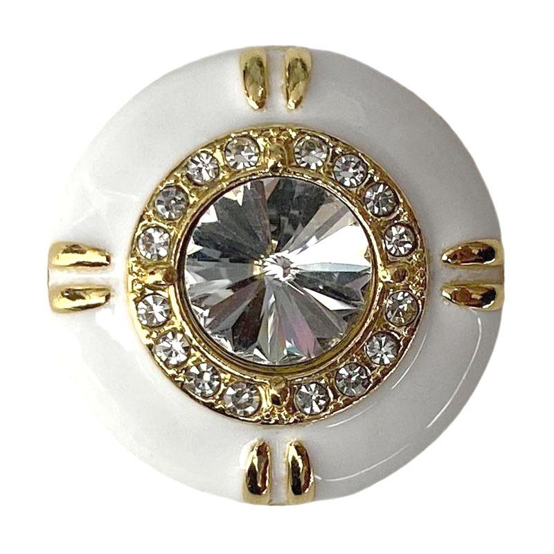 Exquisite Diamond-encrusted Button Sweate  Knitted Sweater  Double-sided Buttoned Dress  Suit Jacket  Large Buttons