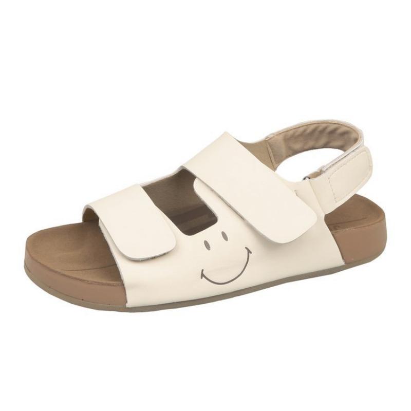 

Обувь на толстой подошве Новые шлепанцы на липучках Ретро Повседневная пляжная обувь 40 бежевый/абрикосовый